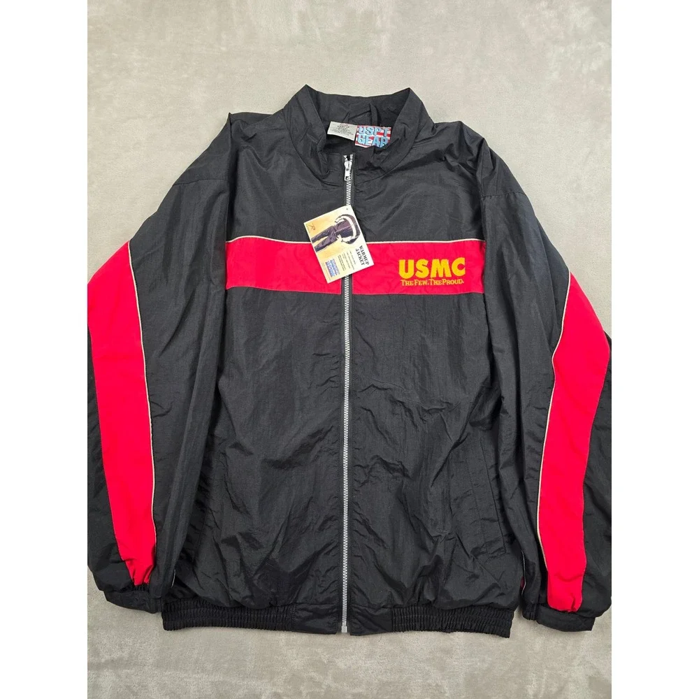 Rothco USMC Marines Tracksuit Men M Black Red Warmup Jacket & Pants Military